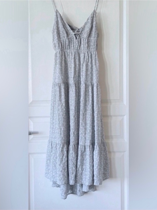 Sophie Rue Dresses & Skirts - Sophie Rue Light Gray Floral Tiered Maxi Dress